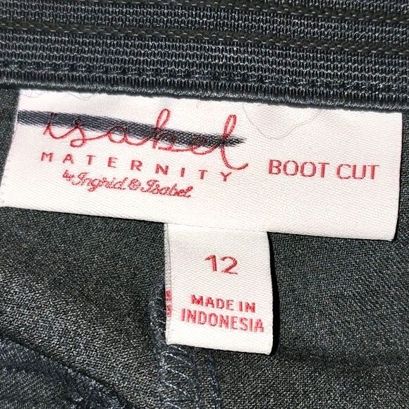 Isabel Maternity New Gray Under-the-Belly Bootcut Slacks Size 12 - Picture 4 of 5